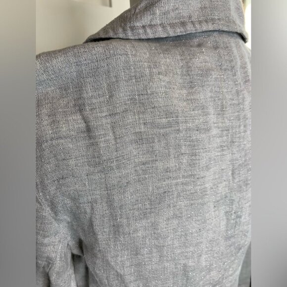 NWT Eileen fisher gray linen Blazer Size XS Petite - Picture 6 of 13